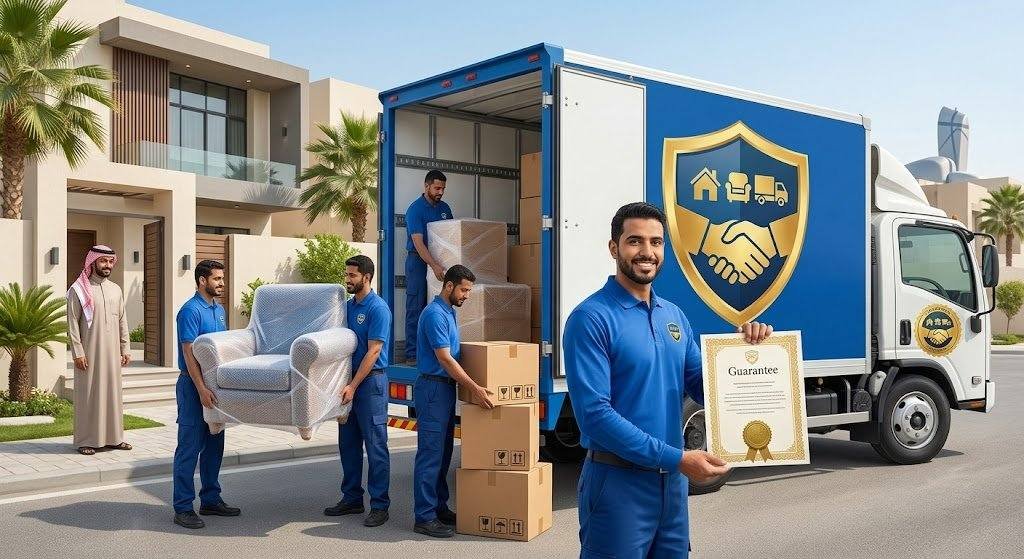 فريق عمل محترف يقوم بتغليف ونقل الأثاث بعناية فائقة ضمن خدمات نقل عفش العارضة بجازان لضمان حماية الممتلكات ووصولها بأمان تام وبدون أي خدوش.
