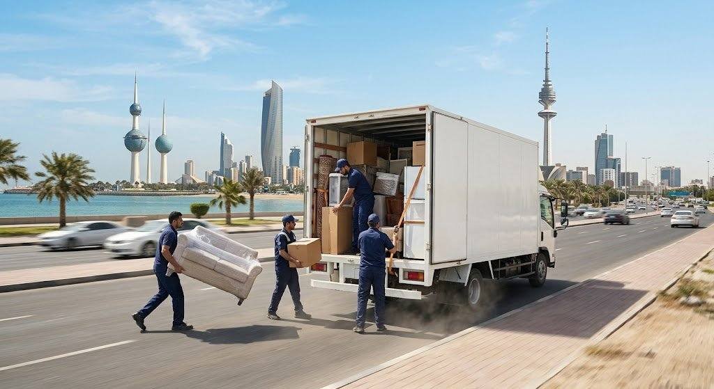 فريق عمل محترف يقوم بتغليف ونقل الأثاث بعناية فائقة ضمن أفضل خدمات نقل عفش جازان لضمان حماية الممتلكات ووصولها بأمان تام وبدون أي خدوش.