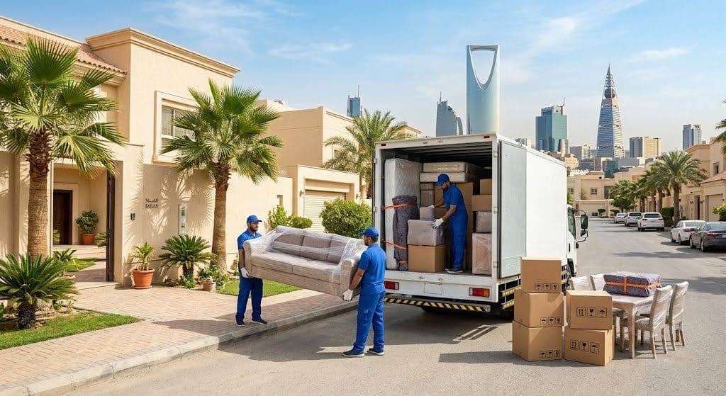 فريق عمل محترف يقدم خدمات نقل وتغليف الأثاث بكفاءة عالية وبأفضل الأسعار ضمن خدمات أسعار نقل عفش جازان لضمان معادلة السعر الاقتصادي والجودة المتميزة.